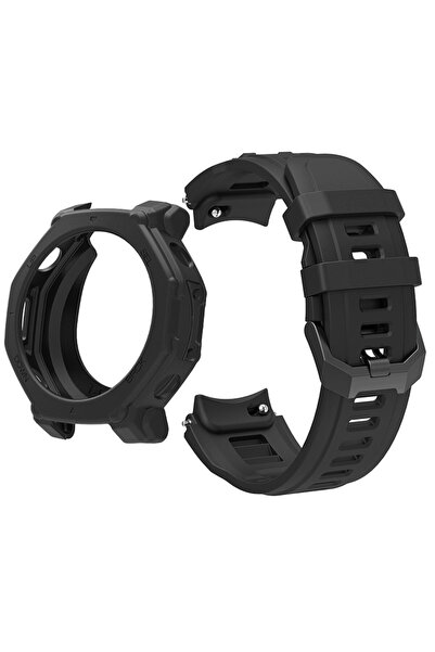 choice2 حافظة سيليكون سوداء لـ T-REX 3Pro + حزام لساعة Huami T-REX 3 Pro، سوا...