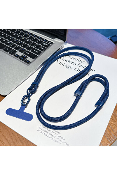Choice4 Blue Colorful Adjustable Long Lanyard for Mobile Phone Candy Solid Co...