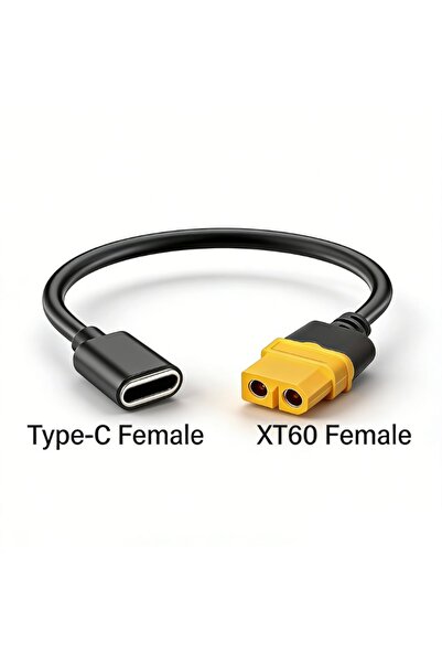 Choice كابل طاقة USB-C نوع C إلى XT60 بطول 15 سم، موصل XT60 أنثى، 20 فولت 5 أ...