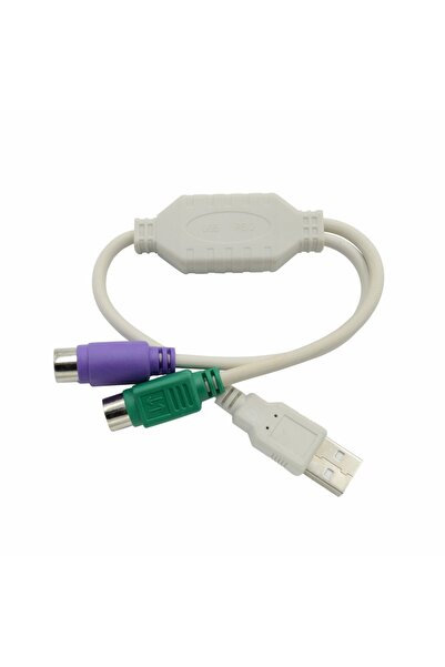 Choice كابل محول USB مزدوج من ذكر PS2 إلى أنثى PS2، محول USB إلى واجهة PS/2 م...