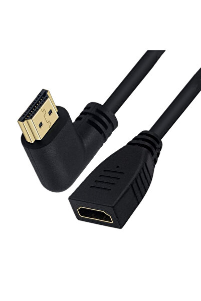 Choice8 كابل تمديد HDMI ذكر إلى أنثى بزاوية 90 درجة 2.0v بطول 0.6 سم، يدعم 4K...