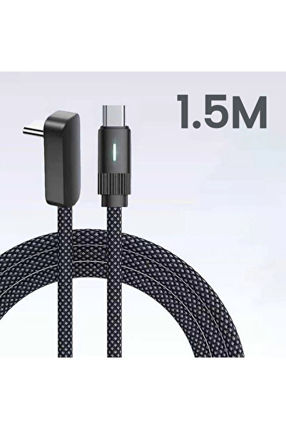Choice 1.5M L-Shape 100W Type C to Type c flat data cable fast charging for i...