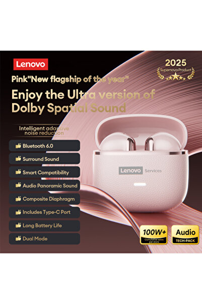 Choice4 Lenovo Upgrade pink Original LE230 New Bluetooth Earphones Wireless H...