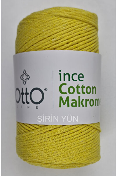 Otto İnce Cotton (Pamuk) Makrome 200 Gram 170 Metre Açık Sarı