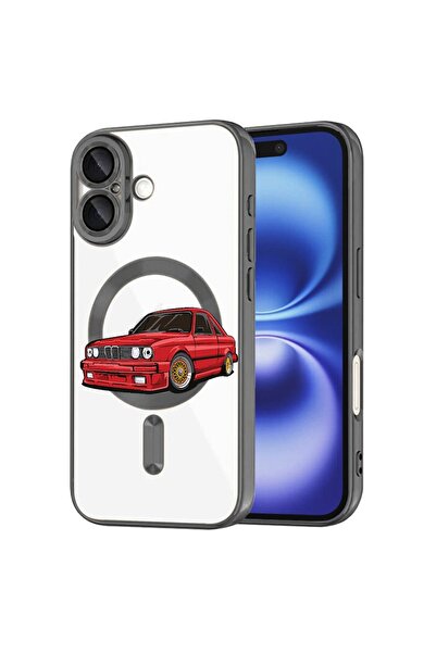 bestcase Πολυτελής Θήκη MagSafe, Συμβατή με Apple iPhone 16, σε στυλ κόκκινου...