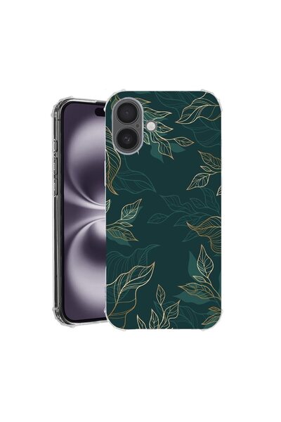 bestcase Θήκη για Apple iPhone 16, Αντικραδασμική 1.5MM, Πράσινα Φτερά, Αντοχ...