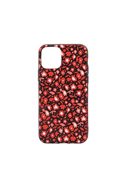 bestcase Husa Silicon Red Flower Pattern, compatibila cu Xiaomi Mi 11 Pro, re...