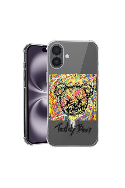 bestcase Husa pentru Apple iPhone 16, MagSafe Anti Shock, Teddy Bear Abstract...