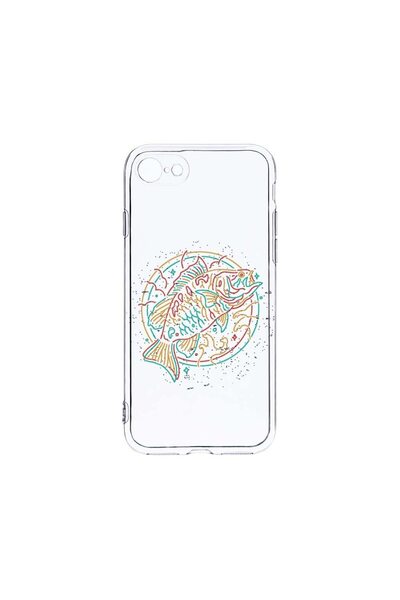 bestcase Διαφανής Θήκη Σιλικόνης 2MM, Συμβατή με Apple iPhone SE 2, Νέον Ψάρι...