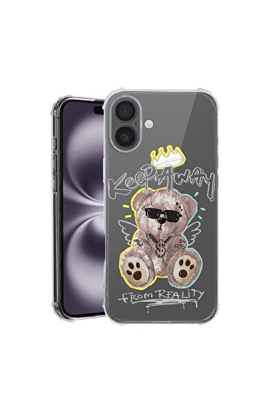 bestcase Husă pentru Apple iPhone 17 cu design Teddy Bear Keep Away, Antișoc,...