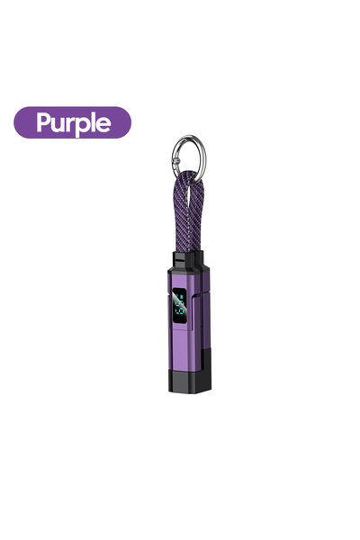Choice1 كابل شحن سريع 4 في 1 من Elough باللون الأرجواني بطول 0.2 متر، USB A إ...