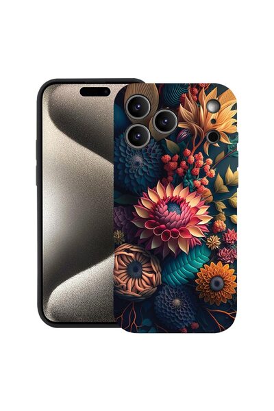 bestcase Husă pentru Apple iPhone 17 Pro Max cu Design Flori Colorate, Silico...