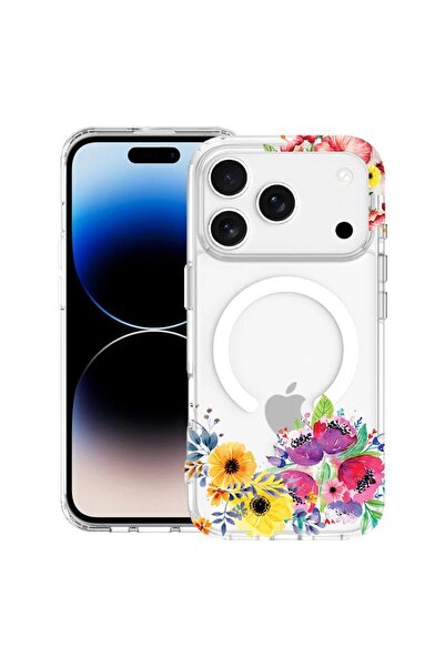 bestcase Husă pentru Apple iPhone 17 Pro Max cu Design Floral, Mag Anti Shock...