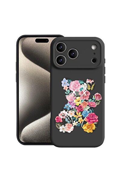 bestcase Θήκη για Apple iPhone 17 Pro με σχέδιο Αρκουδάκι και Χρωματιστά Λουλ...