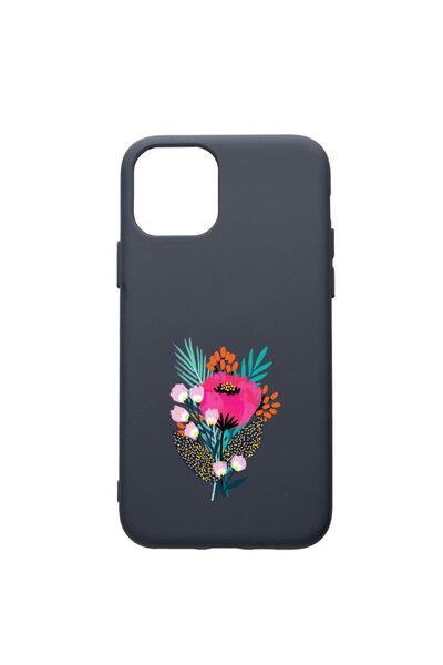 bestcase Husa Premium Silicon Compatibila Cu Apple IPhone 12, Flowers, cu int...