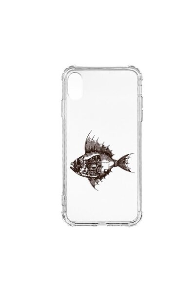 bestcase Αντικραδασμική Θήκη, Συμβατή με Apple iPhone XS Max, Σχέδιο Ψάρι, Σι...