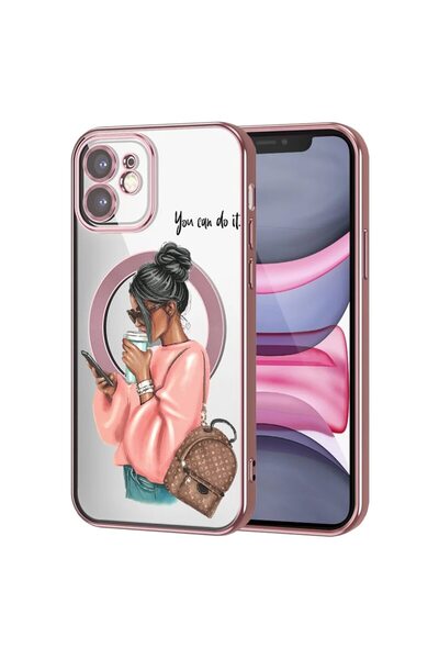 bestcase Husa Luxury MagSafe, Συμβατό με Apple iPhone 11, Σχέδιο Shopping Gir...