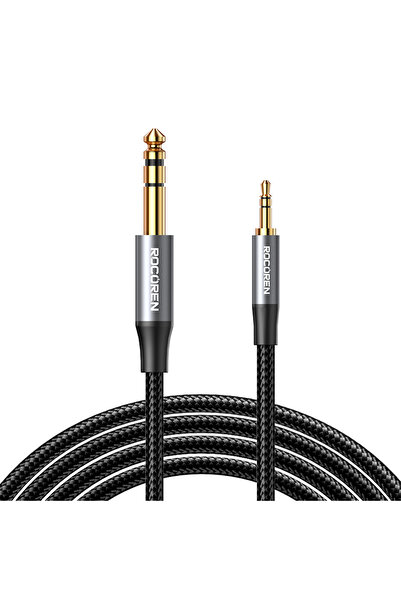 Choice1 2m Dark Gray Rocoren 3.5mm To 6.5mm Audio Jack Cable For Computer Lap...