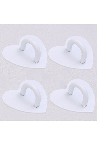 Choice10 4Pcs White Kawaii Adhesive Metal Heart Phone Charm Holder Mobile Pho...