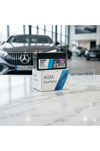 EXIDE 12V 1.2Ah AGM (97X43X58) Mercedes Beyin Besleme Aküsü Orijinal N0000000...