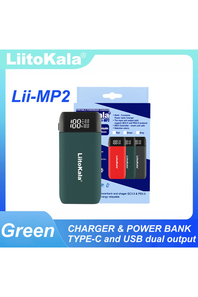 Choice liitokala Lii-MP2(Green) LiitoKala Lii-MP2 21700 18650 Power Bank QC3....
