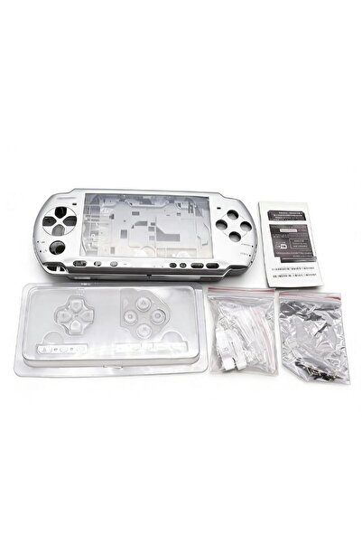 Choice6 غطاء كامل رمادي اللون مع مجموعة أزرار احترافية لجهاز PSP3000