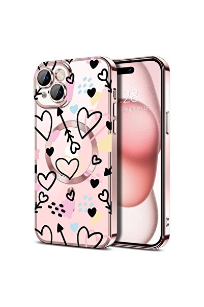 bestcase Πολυτελής Θήκη MagSafe, Συμβατή με Apple iPhone 15 Plus, Σύμβολα Αγά...