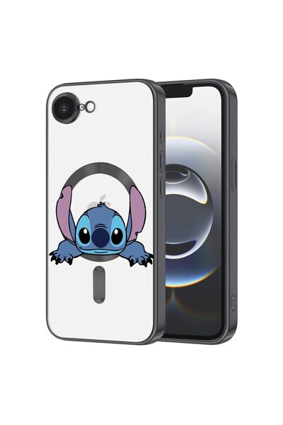 bestcase Husa Luxury MagSafe, Compatibila Apple iPhone 16e, Stitch, Ultra-Sof...