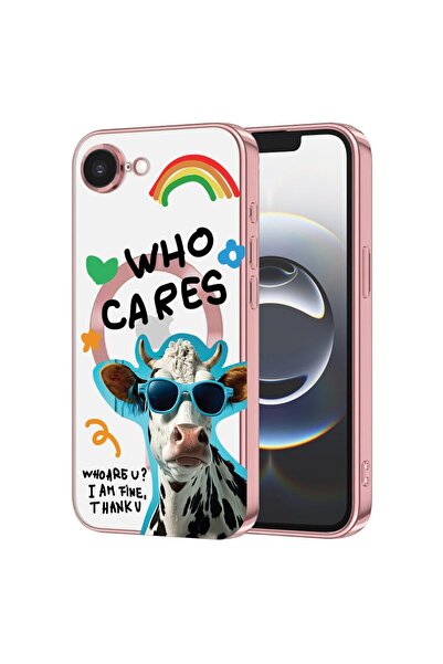 bestcase Луксозен MagSafe калъф, Съвместим с Apple iPhone 16e, Crazy Cow - Ко...