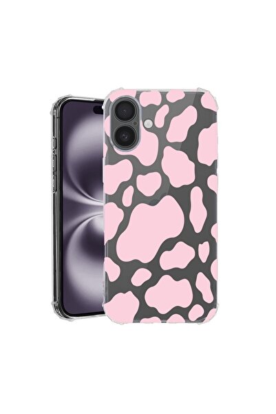 bestcase Case for Apple iPhone 16, Anti Shock 1.5MM, Pink Cow, Shock Resistan...