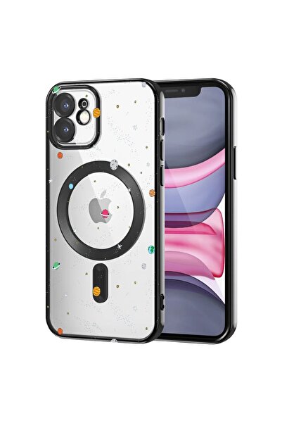 bestcase Πολυτελής Θήκη MagSafe, Συμβατή με Apple iPhone 11, Σχέδιο  "Πλανήτε...