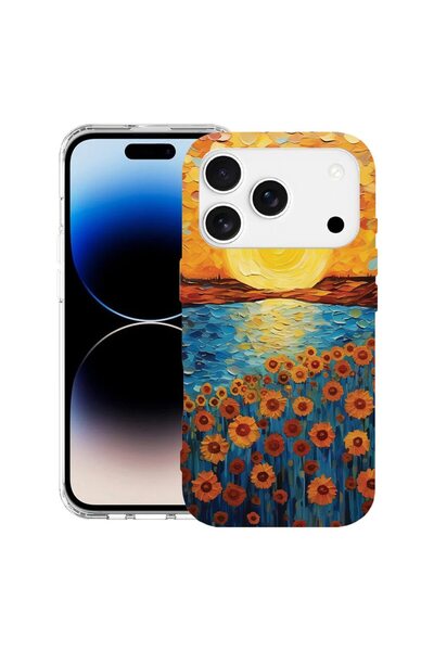 bestcase Husă pentru Apple iPhone 17 Pro cu Design Sunflower Painting, Mag An...