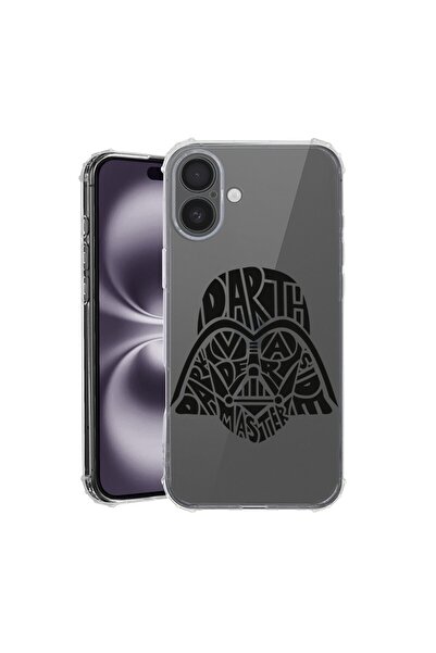 bestcase Husa pentru Apple iPhone 16, Anti Shock 1.5MM, Calligraphy Darth Vad...