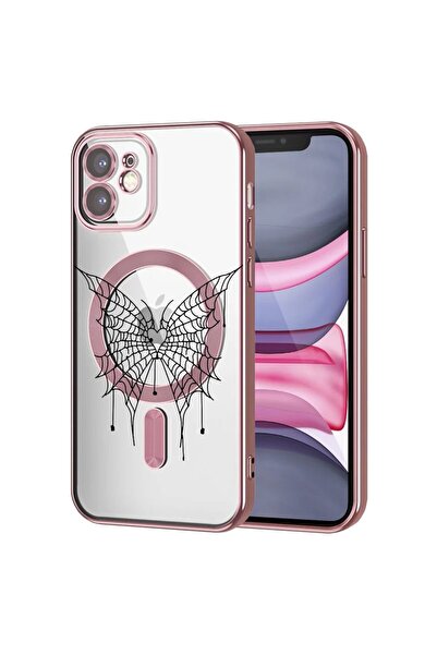 bestcase Husa Luxury MagSafe, Compatibila Apple iPhone 12, Butterfly, Ultra-S...