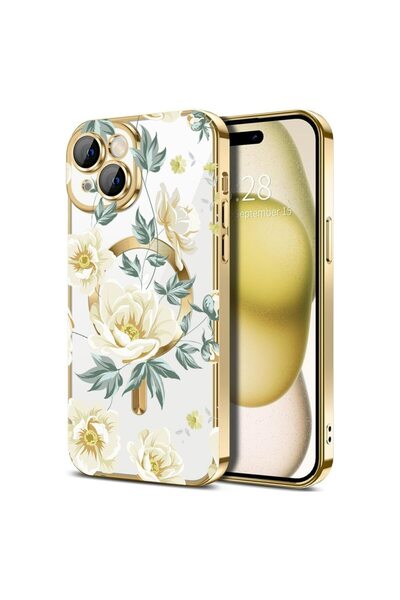 bestcase Πολυτελής Θήκη MagSafe, Συμβατή με Apple iPhone 14, Φλοράλ Σχέδιο με...