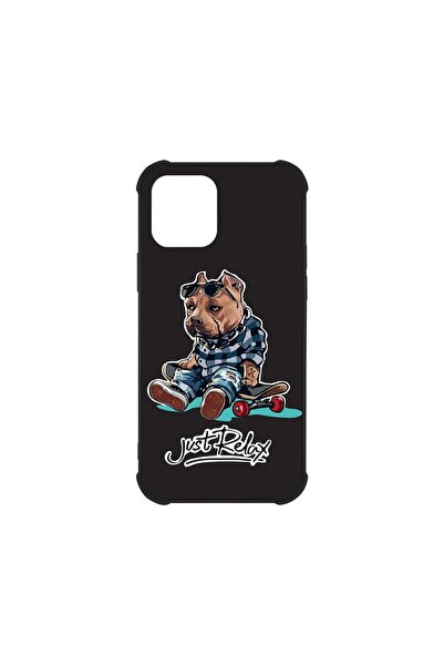 bestcase Husa MaxSafe Glassy, Compatibilă cu Apple iPhone 12, Just Relax Dogg...