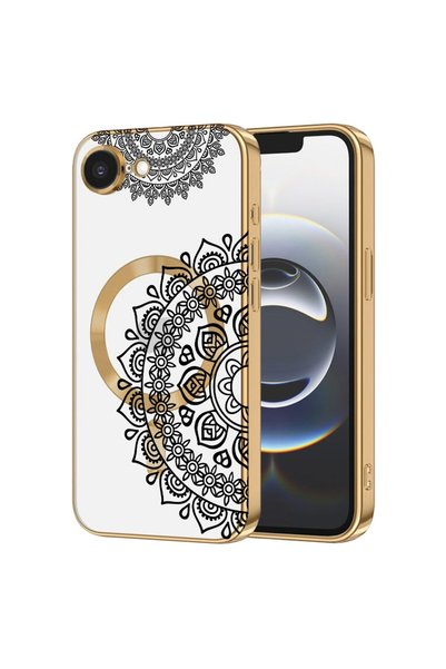 bestcase Husa Luxury MagSafe, Compatibila Apple iPhone 16e, Dantela abstracta...