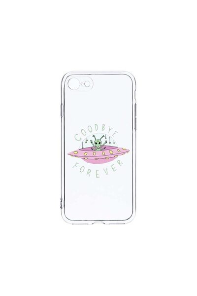 bestcase Husa Clear Silicon 2MM, Compatibilă cu Apple iPhone SE 2, Universe, ...