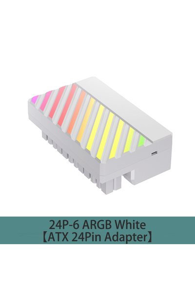 choice2 ARGB أبيض ATX 24Pin 90 °   محول ARGB، كابلات توصيل لوحة التحكم الرئيس...