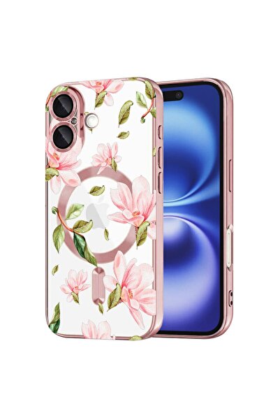 bestcase Husa Luxury MagSafe, Compatibilă cu Apple iPhone 16, Colecția Flori,...