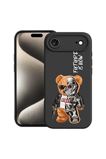 bestcase Husă pentru Apple iPhone 17 Air cu Design Jumătate Robot Jumătate Ur...