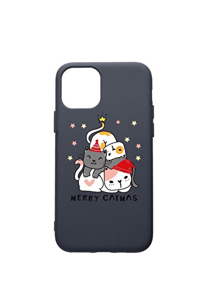 bestcase Θήκη Σιλικόνης Premium Συμβατή με Apple iPhone 12 Mini, Merry Catmas...