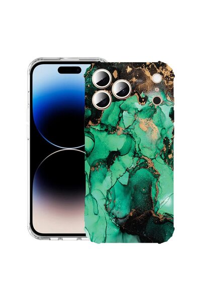 bestcase Husă pentru Apple iPhone 17 Pro cu Design Dark Marble, Antișoc, Colț...