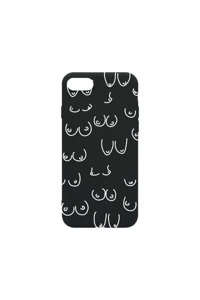 bestcase Husa SLIM SIlicon 0.8MM, Compatibila Cu Apple iPhone 8 Plus, Boobs, ...