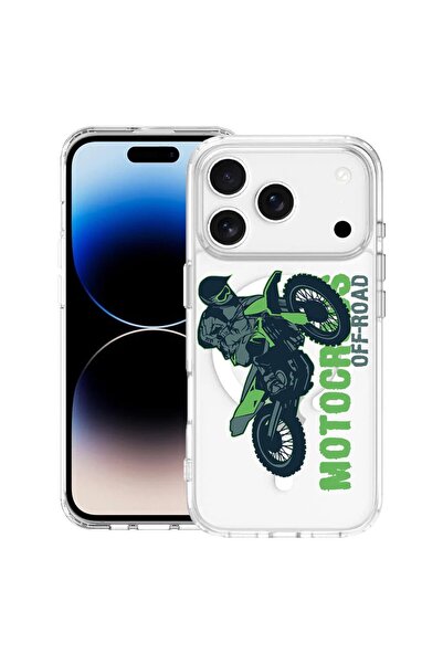 bestcase Husa pentru Apple iPhone 17 Pro Max cu Design Motocross, Mag Anti Sh...