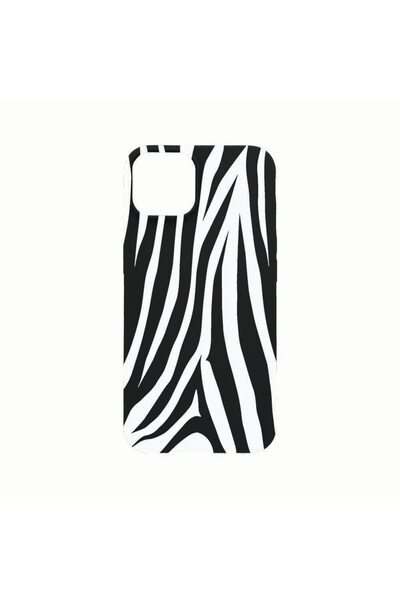 bestcase Husa Silicon, Compatibila cu Apple iPhone 14, Black Zebra, rezistent...