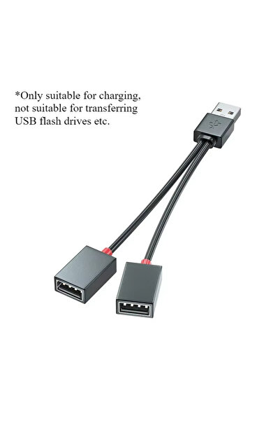 Choice كابل تقسيم USB من 1 إلى 2، محول USB متعدد الوظائف للسيارة، كابل شحن، م...