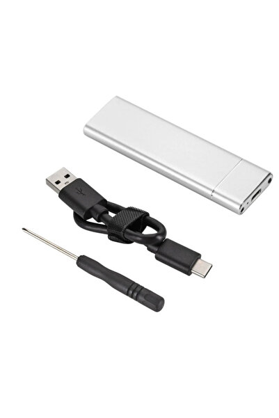 Choice1 Silver Type C USB 3.1 to M.2 NGFF SSD Mobile Hard Disk Box Type C Ada...
