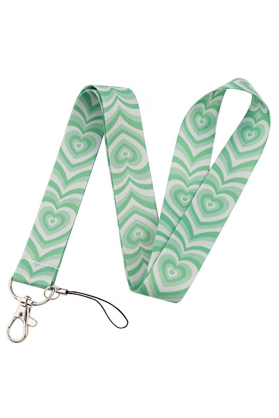 Choice7 Polyester Fiber 2 Heart Lanyard Simple Style Neck Strap for Key ID Ca...