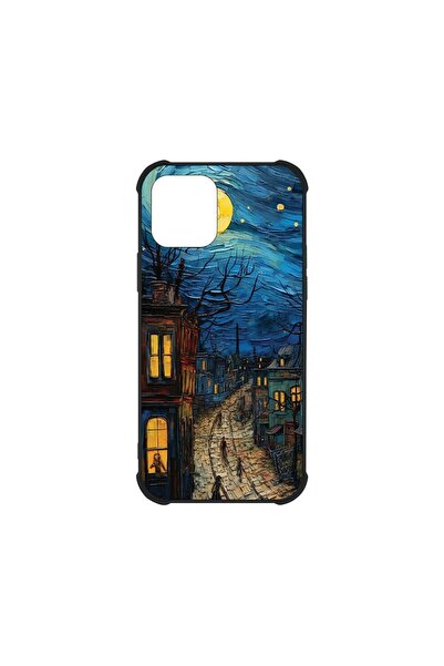 bestcase Θήκη MaxSafe Glassy, Συμβατή με Apple iPhone 12, Σχέδιο Van Gogh Cit...